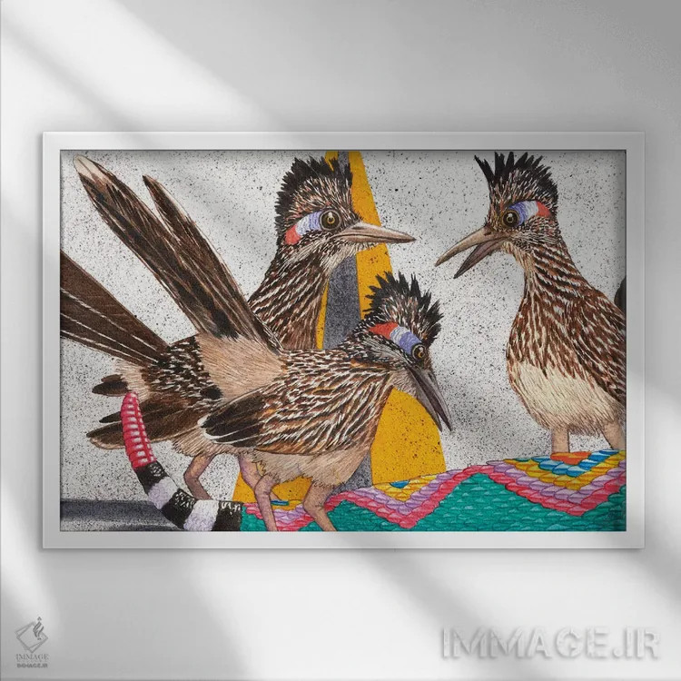 تابلو دم راکونی (گیاه یا اشاره به حیوان) اثر کترین جی مکالروی - نمای قابدار سفید