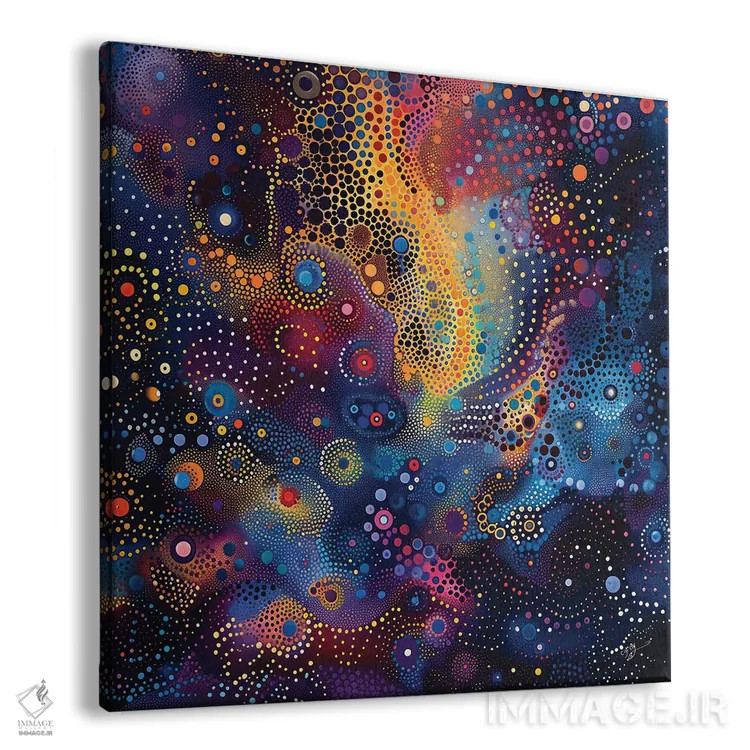 تابلو سحابی ریتمی اثر کامرون گری - نمای پرسپکتیو محصول