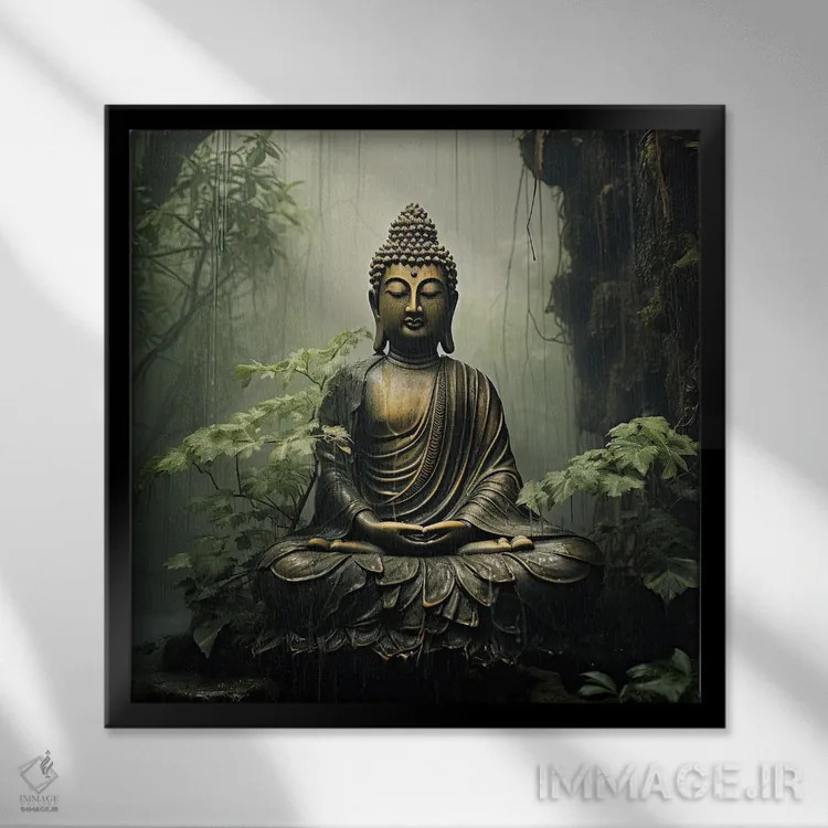 تابلو بودا III اثر کامرون گری - نمای قابدار مشکی