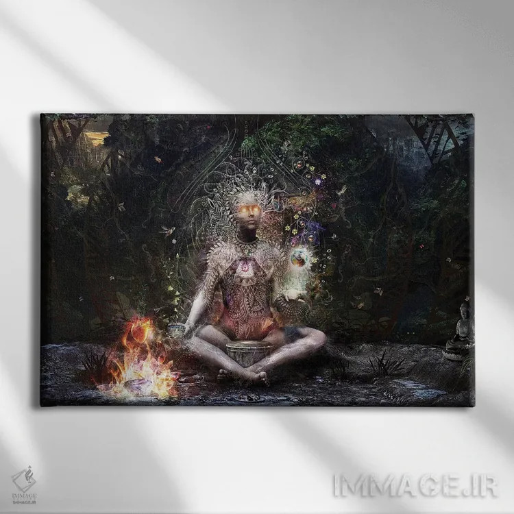 تابلو مناسک برای رؤیاپردازان مقدس اثر کامرون گری - نمای روبهرو روی دیوار