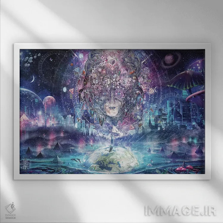 تابلو جستجو برای تجربهٔ اوج اثر کامرون گری - نمای قابدار سفید