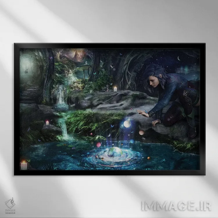 تابلو کلکسیونر اثر کامرون گری - نمای قابدار مشکی