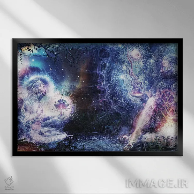 تابلو غولها و شانهها اثر کامرون گری - نمای قابدار مشکی