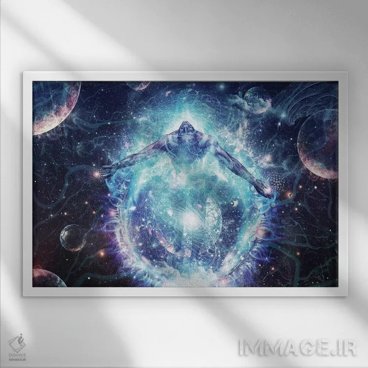 تابلو همه از هیچ چیزی شدیم اثر کامرون گری - نمای قابدار سفید