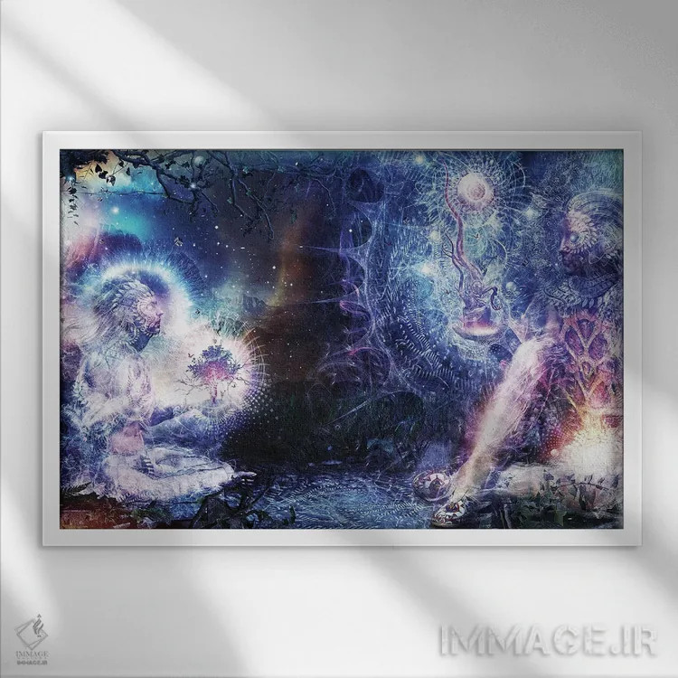 تابلو غولها و شانهها اثر کامرون گری - نمای قابدار سفید