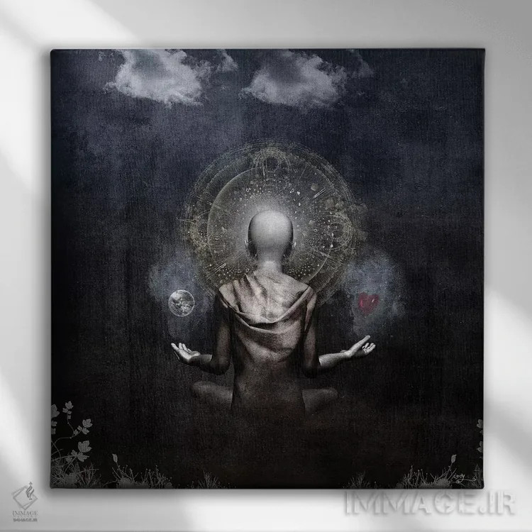 تابلو پرتاب تصویر (یا طرحافکنی) اثر کامرون گری - نمای روبهرو روی دیوار