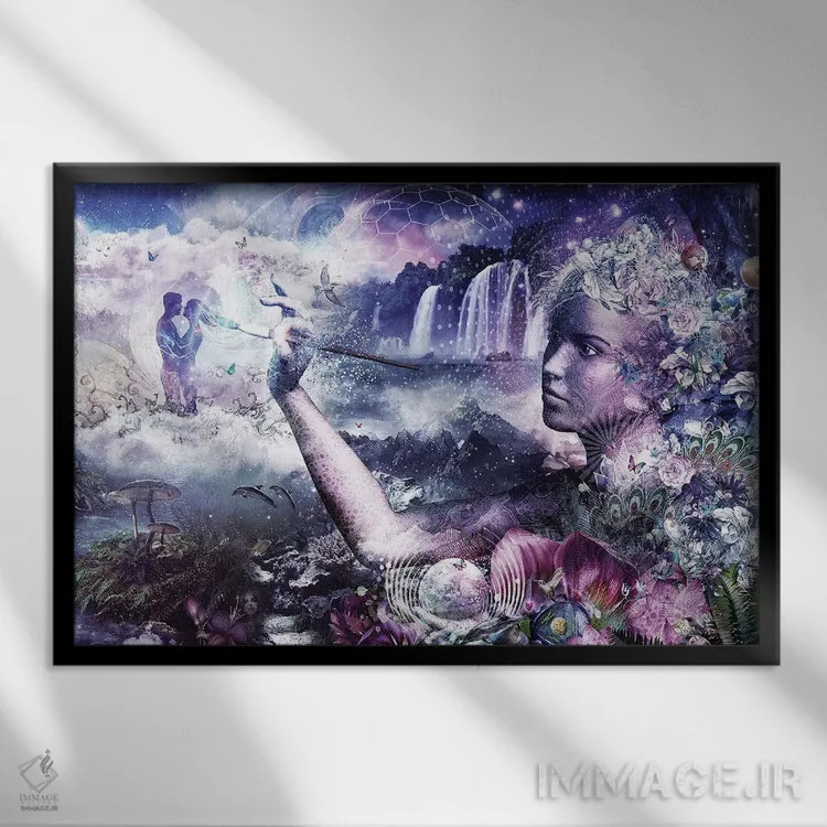 تابلو نقاش اثر کامرون گری - نمای قابدار مشکی