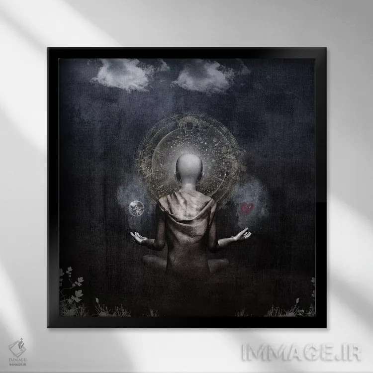 تابلو پرتاب تصویر (یا طرحافکنی) اثر کامرون گری - نمای قابدار مشکی