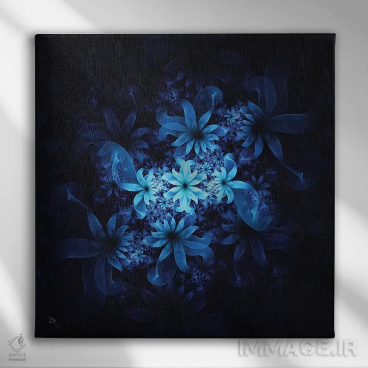 تابلو گلهای درخشان اثر کامرون گری - نمای روبهرو روی دیوار