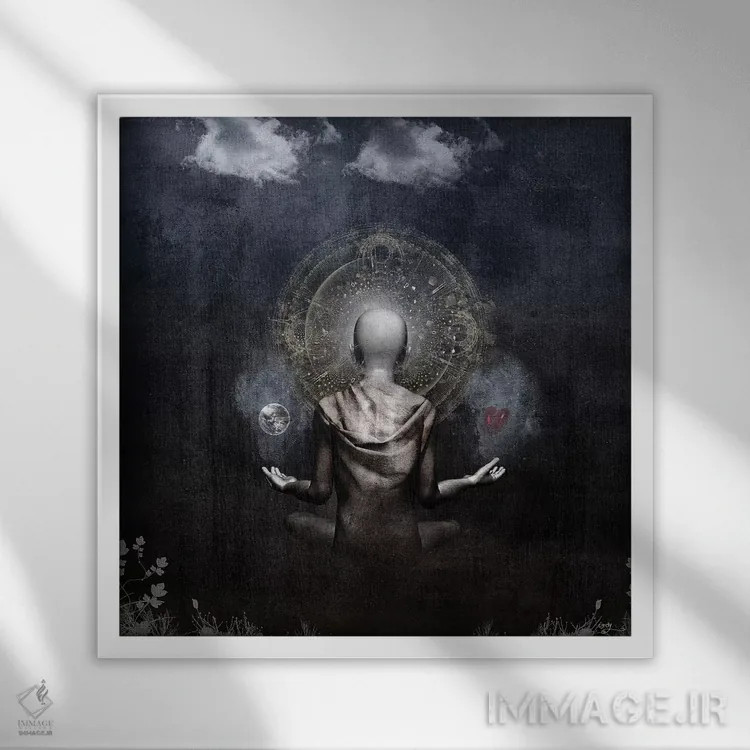 تابلو پرتاب تصویر (یا طرحافکنی) اثر کامرون گری - نمای قابدار سفید