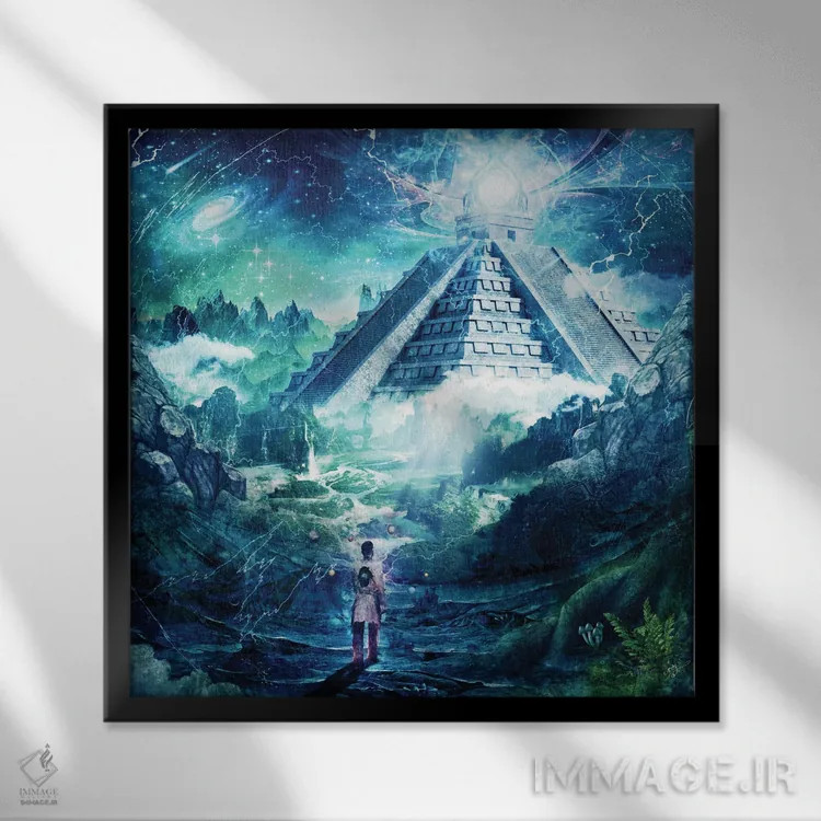 تابلو سفر در رؤیا اثر کامرون گری - نمای قابدار مشکی