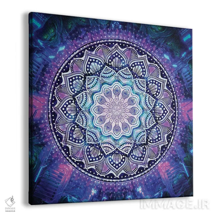 تابلو ماندالای شکوفه گل اثر کامرون گری - نمای پرسپکتیو محصول