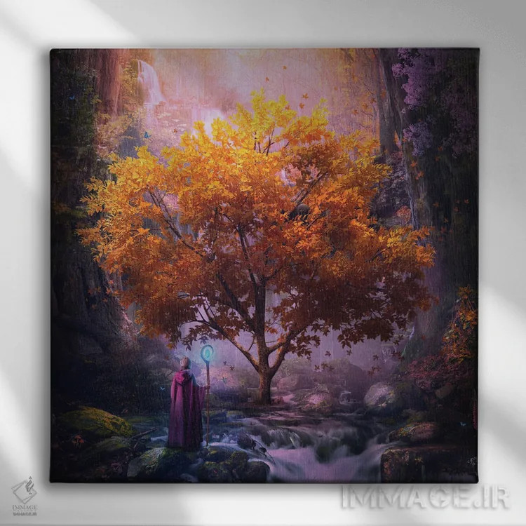 تابلو قلمرو جنگلی اثر کامرون گری - نمای روبهرو روی دیوار