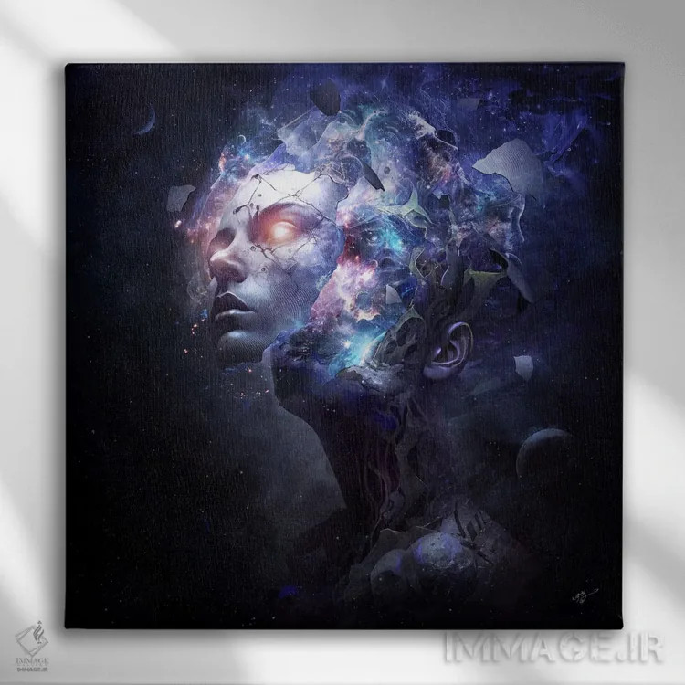 تابلو در جستجوی ستارگان اثر کامرون گری - نمای روبهرو روی دیوار