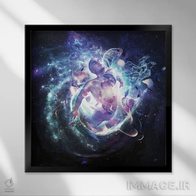 تابلو نزدیک به چیزی واقعی اثر کامرون گری - نمای قابدار مشکی