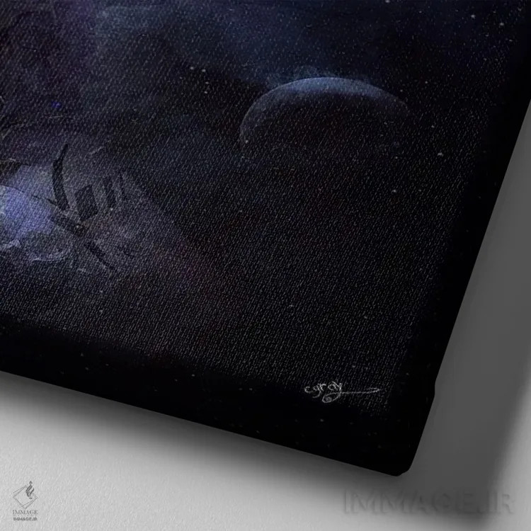 تابلو در جستجوی ستارگان اثر کامرون گری - نمای نزدیک بافت بوم