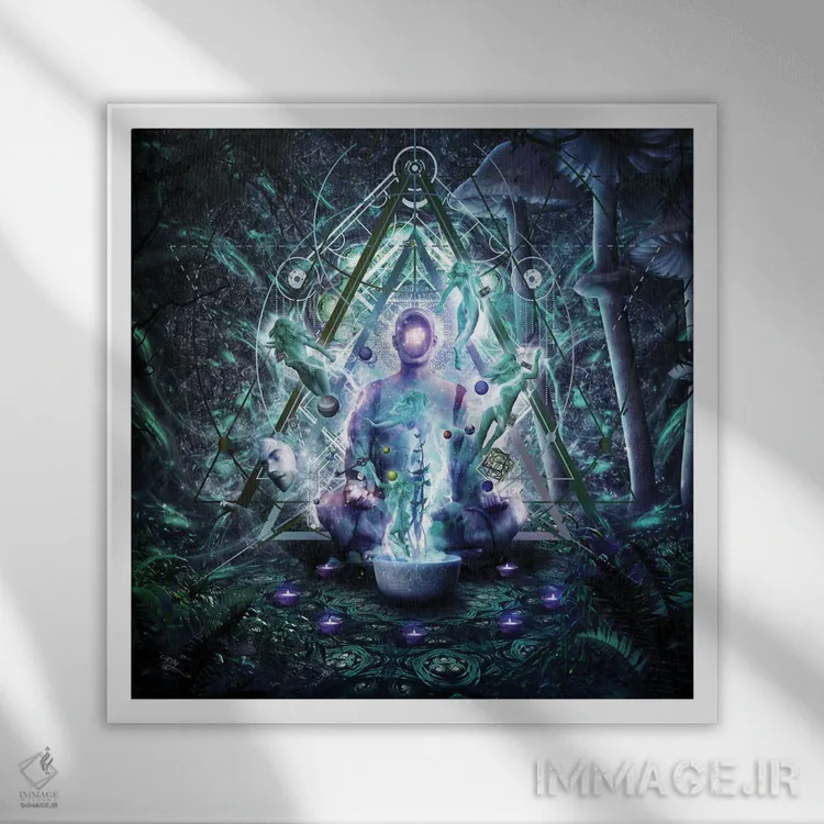 تابلو پاکسازی خویش اثر کامرون گری - نمای قابدار سفید