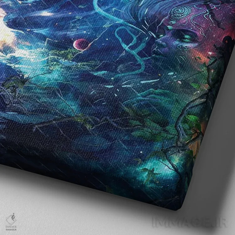 تابلو جایی برای رؤیاپردازی اثر کامرون گری - نمای نزدیک بافت بوم