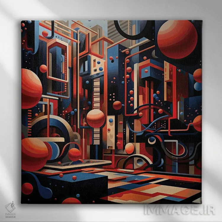 تابلو بیداری در ماتریکس ۱ اثر کامرون گری - نمای روبهرو روی دیوار