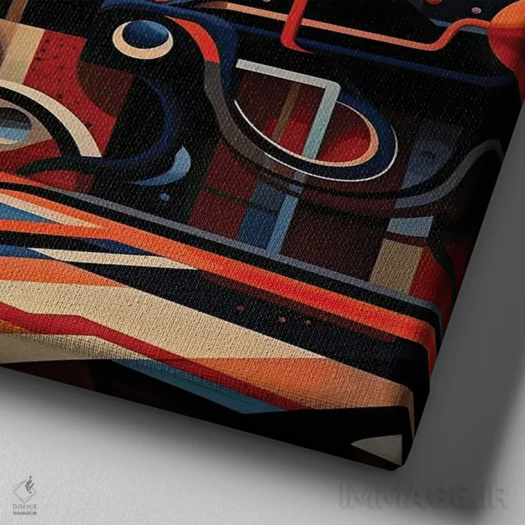 تابلو بیداری در ماتریکس ۱ اثر کامرون گری - نمای نزدیک بافت بوم