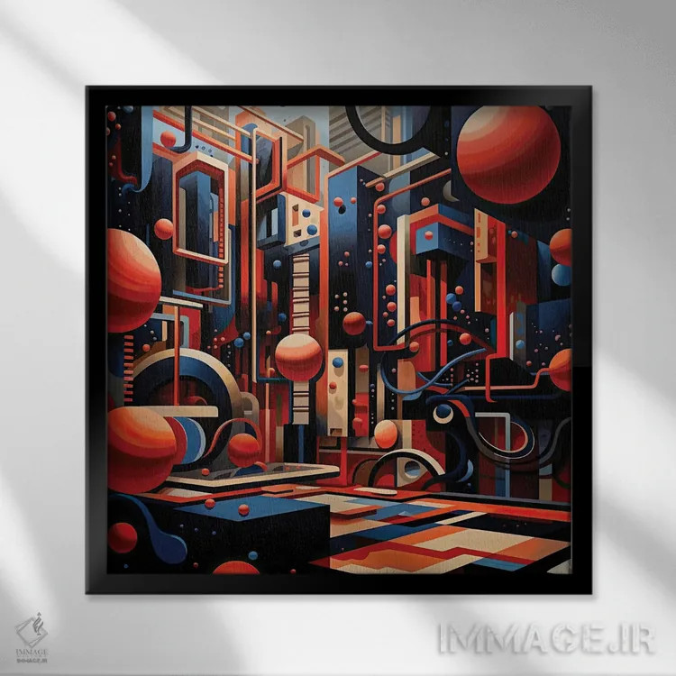 تابلو بیداری در ماتریکس ۱ اثر کامرون گری - نمای قابدار مشکی