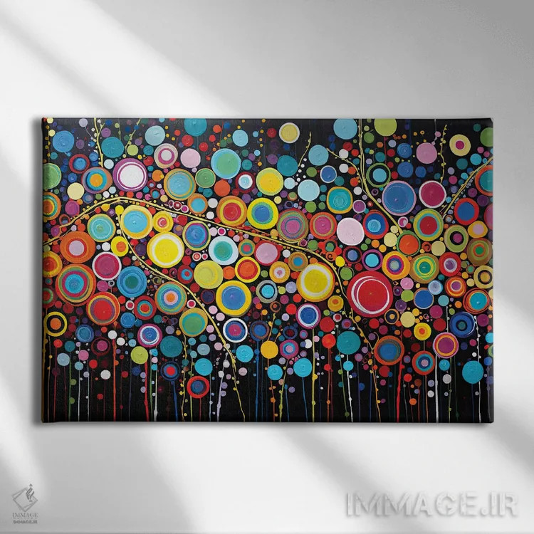 تابلو جشنوارهٔ رنگ و نور اثر کامرون گری - نمای روبهرو روی دیوار