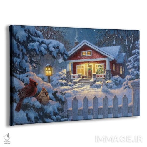 تابلو بانگالوی قرمز کریسمس اثر کربرت گوتیه - نمای پرسپکتیو محصول