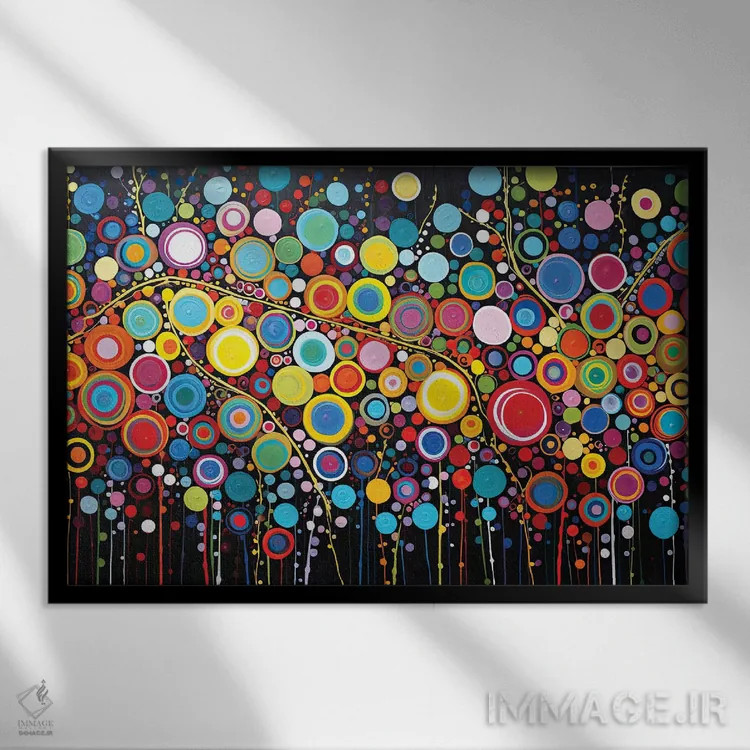 تابلو جشنوارهٔ رنگ و نور اثر کامرون گری - نمای قابدار مشکی