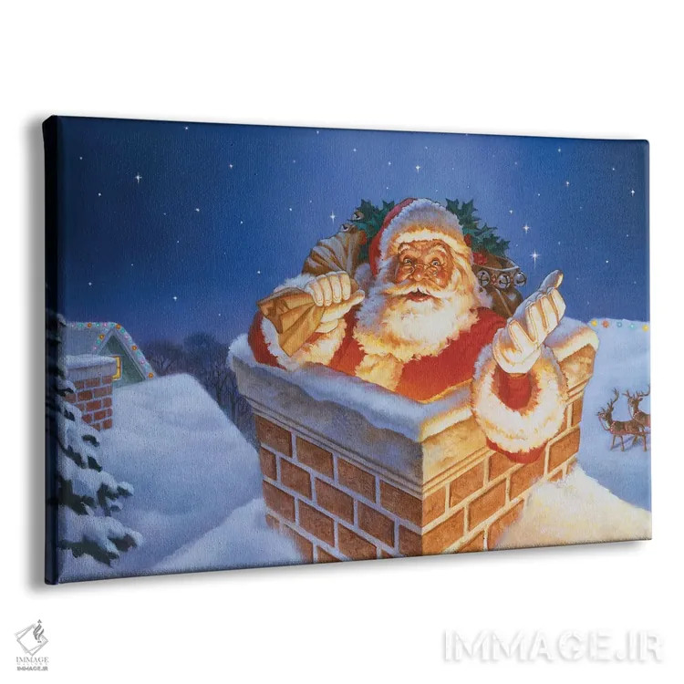 تابلو بابانوئل کنار دودکش اثر کربرت گوتیه - نمای پرسپکتیو محصول