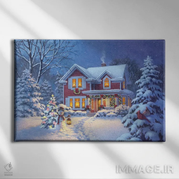 تابلو تبریک کریسمس اثر کربرت گوتیه - نمای روبهرو روی دیوار