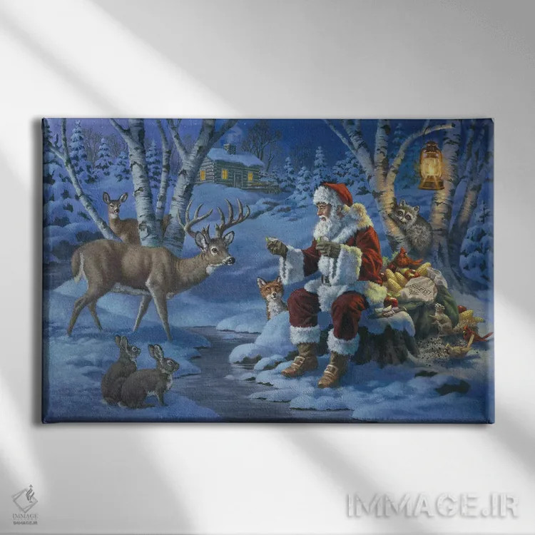 تابلو جشن کریسمس اثر کربرت گوتیه - نمای روبهرو روی دیوار