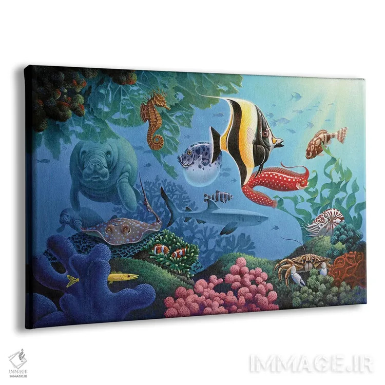 تابلو اشکال مخفی ماهی اثر کربرت گوتیه - نمای پرسپکتیو محصول