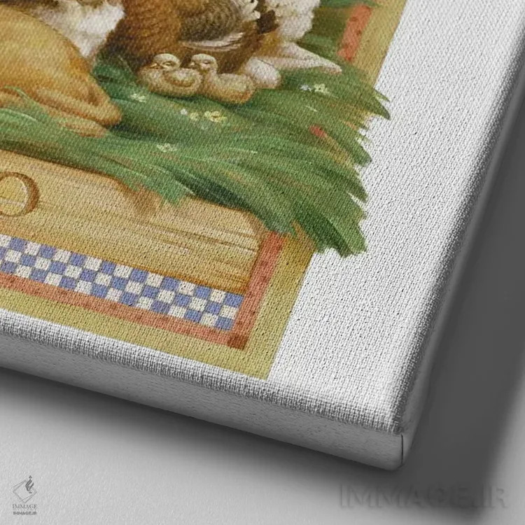 تابلو ای ای آی او (شعر کودکانه) اثر کربرت گوتیه - نمای نزدیک بافت بوم