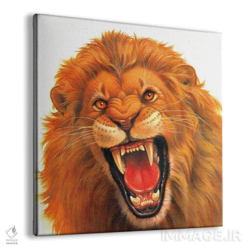 تابلو شیر خشمگین اثر کربرت گوتیه - نمای پرسپکتیو محصول