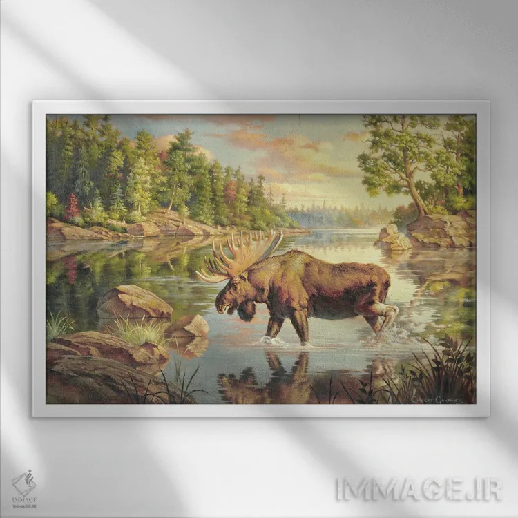 تابلو پادشاه شمال اثر کربرت گوتیه - نمای قابدار سفید