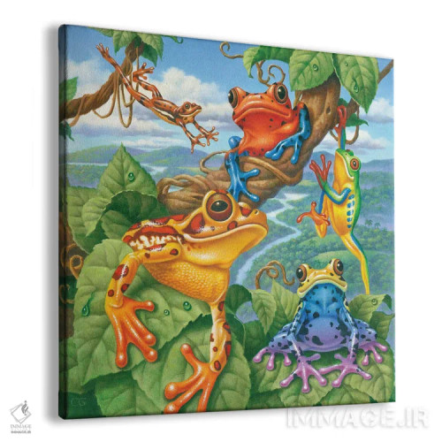 تابلو قورباغههای درختی اثر کربرت گوتیه - نمای پرسپکتیو محصول