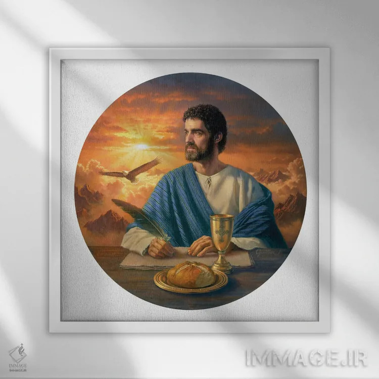 تابلو سن جان (Saint John) اثر کربرت گوتیه - نمای قابدار سفید
