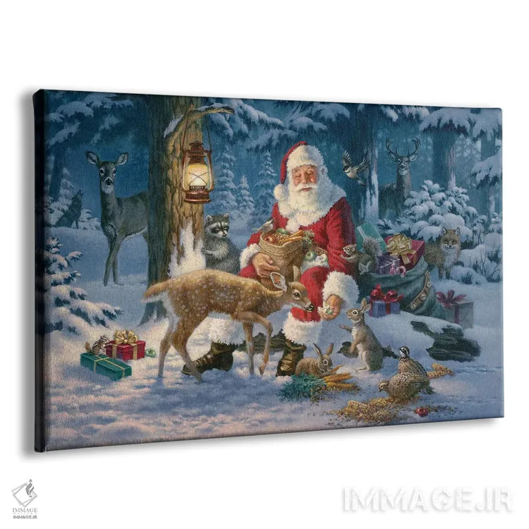 تابلو بابانوئل در جنگل اثر کربرت گوتیه - نمای پرسپکتیو محصول