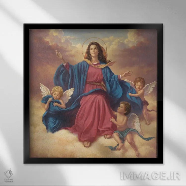 تابلو عروج (Assumption) اثر کربرت گوتیه - نمای قابدار مشکی