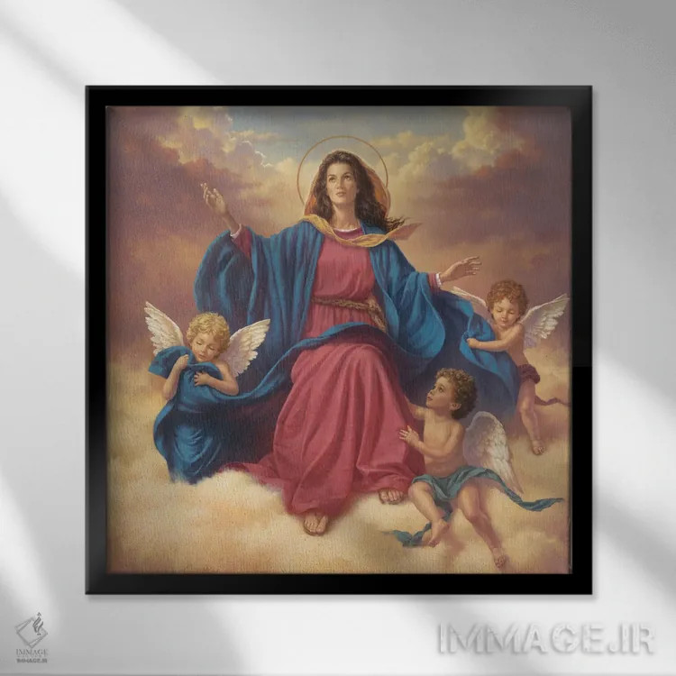 تابلو عروج (Assumption) اثر کربرت گوتیه - نمای قابدار مشکی