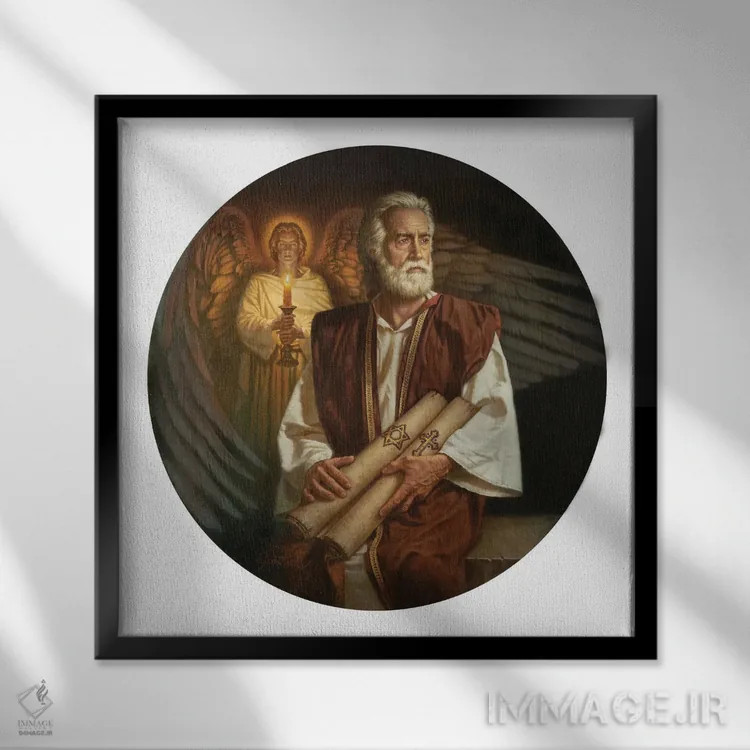 تابلو سن متیو (Saint Mathew) اثر کربرت گوتیه - نمای قابدار مشکی