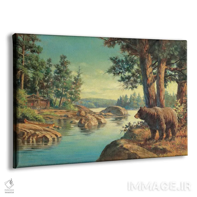 تابلو خرس سیاه اثر کربرت گوتیه - نمای پرسپکتیو محصول