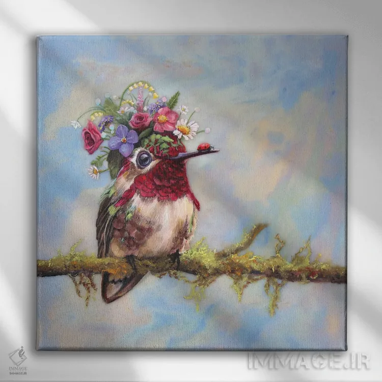 تابلو درخت عرعر (جونیپر) اثر کری گولر - نمای روبهرو روی دیوار