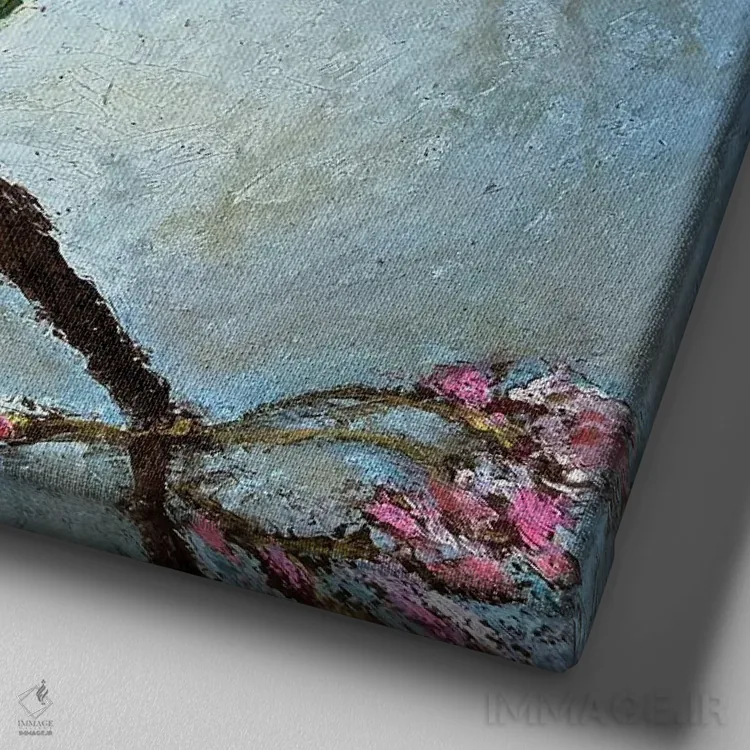 تابلو ادل (نام شخص) اثر کری گولر - نمای نزدیک بافت بوم