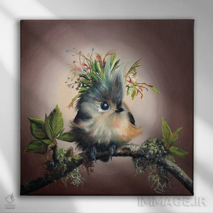 تابلو اسپایک (نام یا به معنای میخ) اثر کری گولر - نمای روبهرو روی دیوار