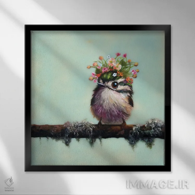 تابلو ماویس (نام شخص) اثر کری گولر - نمای قابدار مشکی