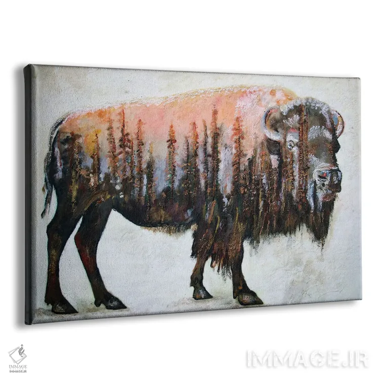 تابلو گاو ایستاده اثر کری گولر - نمای پرسپکتیو محصول