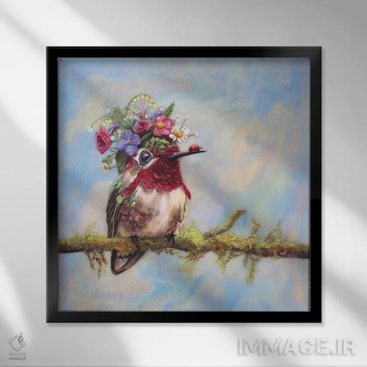 تابلو درخت عرعر (جونیپر) اثر کری گولر - نمای قابدار مشکی