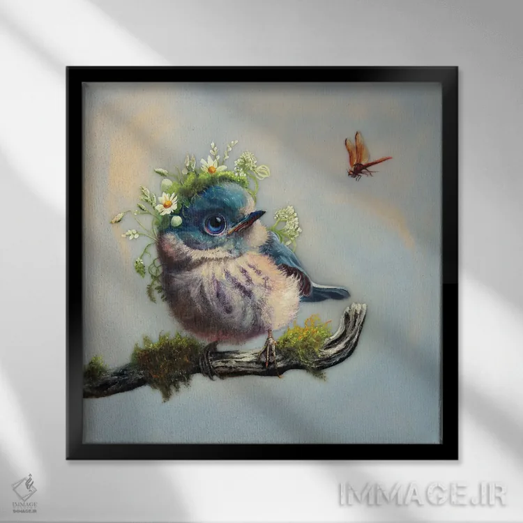 تابلو اسطوخودوس اثر کری گولر - نمای قابدار مشکی