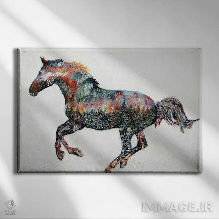 تابلو دونده ابری اثر کری گولر - نمای روبهرو روی دیوار